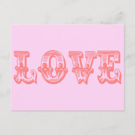 Cartão Postal Vintage Style Love