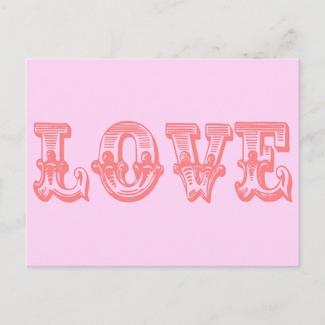 Cartão Postal Vintage Style Love (Frente)