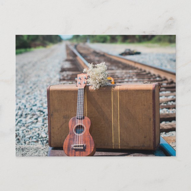 Cartão postal Vintage Suitcase (Frente)