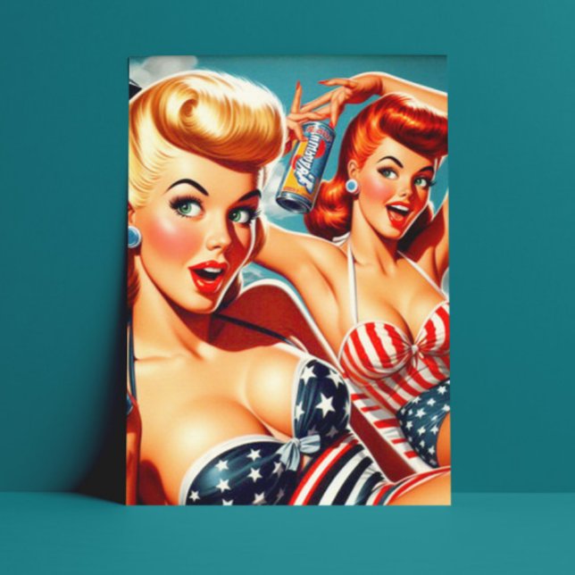 Cartão Postal Vintage Summer Pinups (Criador carregado)