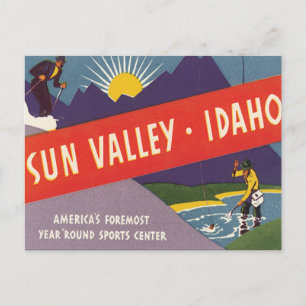 Cartão Postal Vintage Sun Valley Idaho