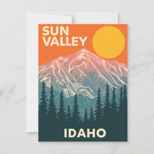 Cartão Postal Vintage Sun Valley Idaho Viagem