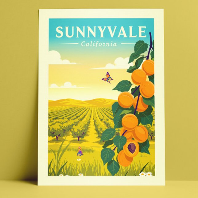 Cartão Postal Vintage Sunnyvale California (Criador carregado)