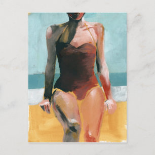 Cartão Postal Vintage Swim - Maiô Vermelho