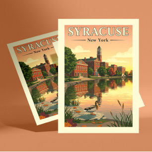 Cartão Postal Vintage Syracuse Nova York