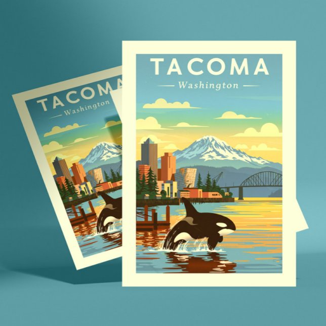 Cartão Postal Vintage Tacoma Washington (Criador carregado)