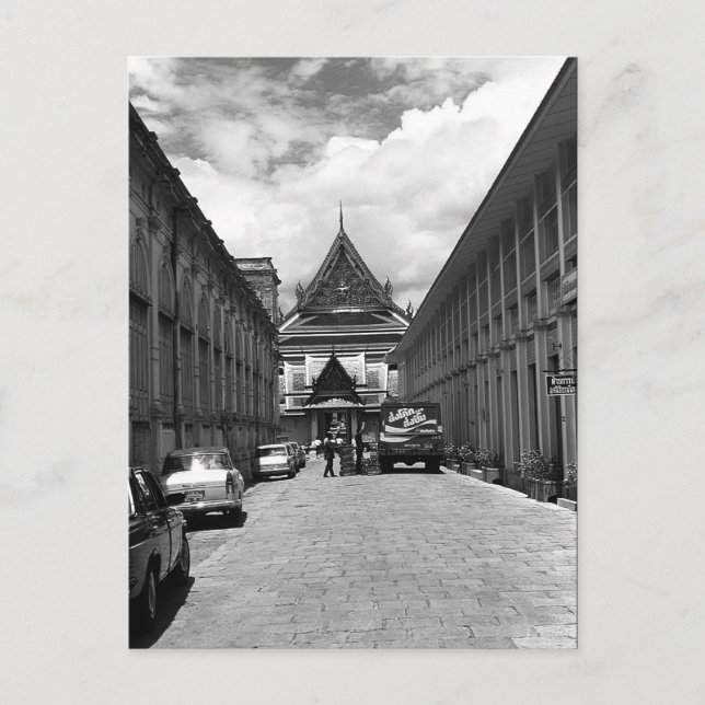 Cartão Postal Vintage Tailândia Bangkok Palace Real (Frente)