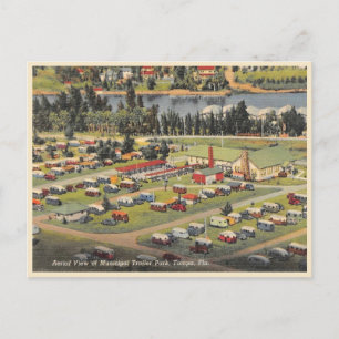 Cartão Postal Vintage Tampa Florida TrailPark