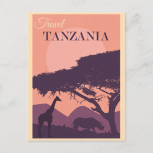 Cartão Postal Vintage Tanzânia Africa African Viagem