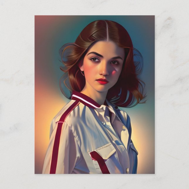 Cartão Postal Vintage Teenager (Frente)