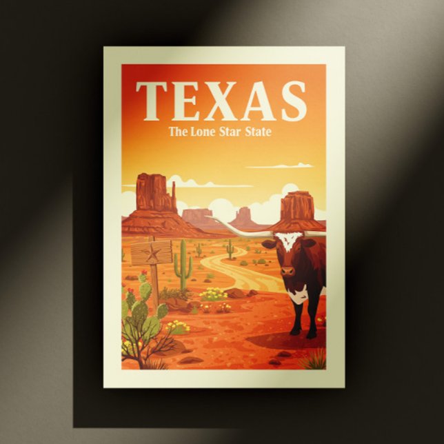 Cartão Postal Vintage Texas (Criador carregado)