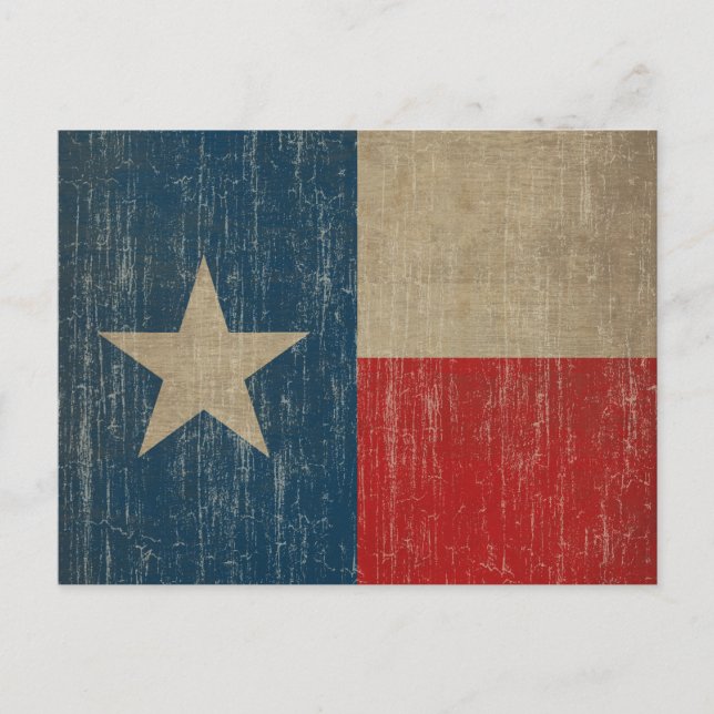 Cartão Postal Vintage Texas Flag (Frente)