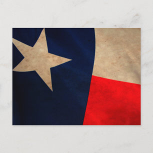 Cartão postal Vintage Texas Flag