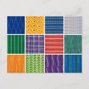 Cartão Postal Vintage - Têxteis De Madeira Japoneses