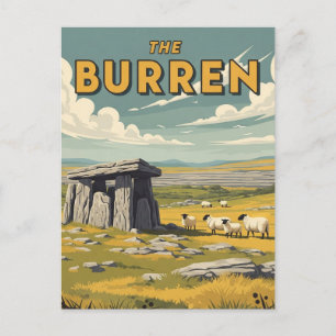 Cartão Postal Vintage The Burren Ireland Viagem