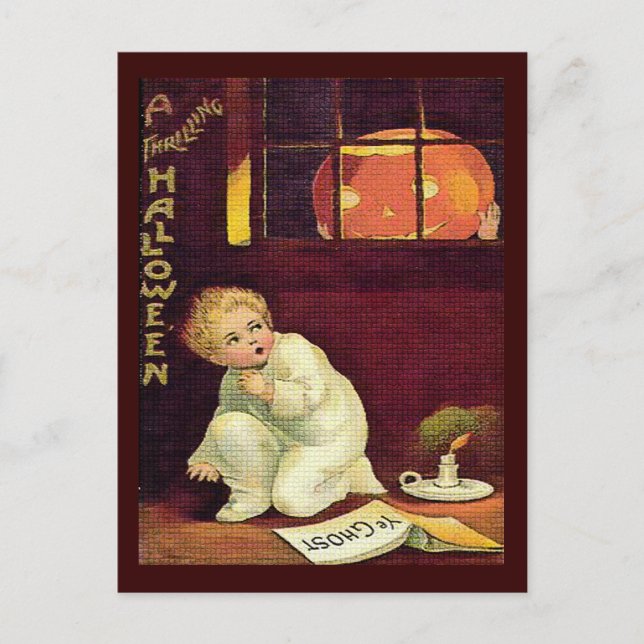 Cartão Postal Vintage Thrilling Halloween (Frente)