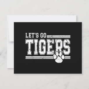 Cartão Postal Vintage Tigers School Sports Name Retro