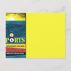 Cartão Postal Vintage Tiki do século Médio