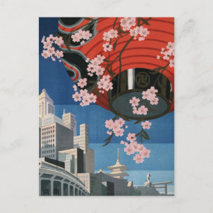 Cartão Postal Vintage Tokyo viagem