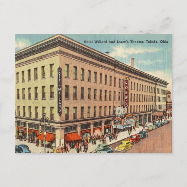 Cartão Postal Vintage Toledo, Ohio (Frente)