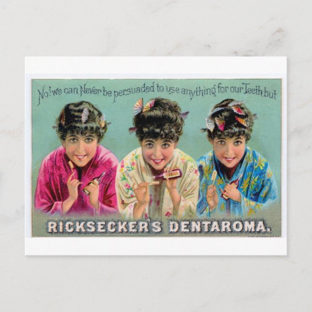 Cartão Postal Vintage Toothpaste Advert - Rickseckers Dentorama (Frente)