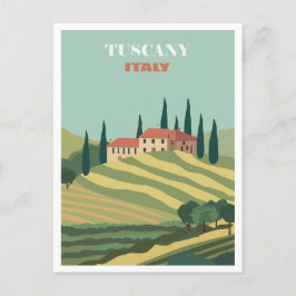 Cartão Postal Vintage Toscânia Itália Villa Retro Viagem italian