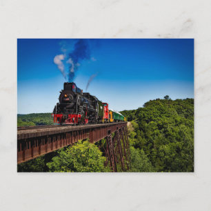 Cartão Postal Vintage Train Bridge Photo