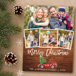 Cartão Postal Vintage Truck Natal 4 - Escoteiro de Madeira Foto