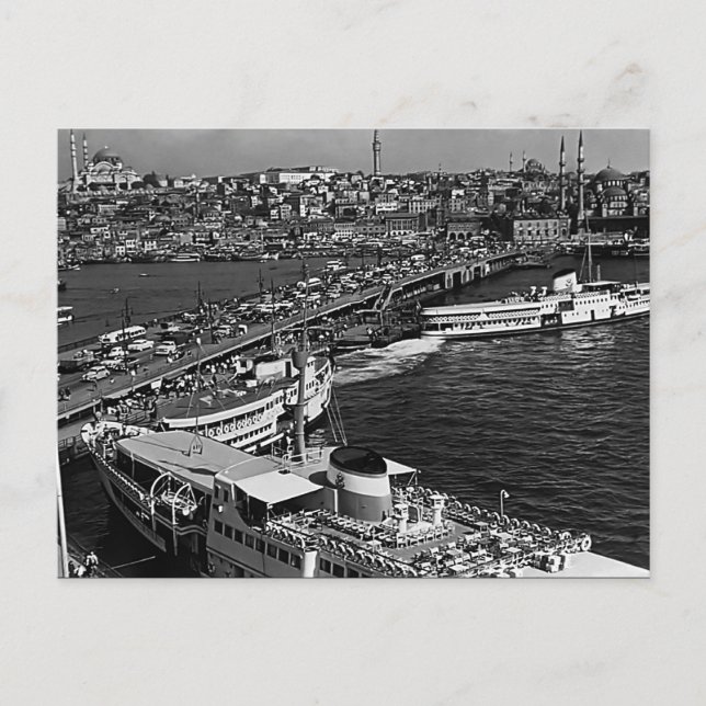 Cartão Postal Vintage Turkey Istambul Galata (Frente)