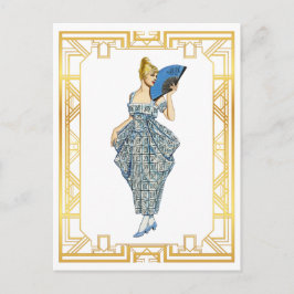Cartão Postal Vintage Turn of Century Fashion Vintage Art