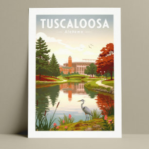 Cartão Postal Vintage Tuscaloosa Alabama