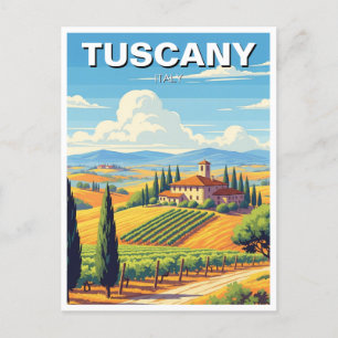 Cartão Postal Vintage Tuscany - Villa Italiano