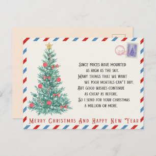 Cartão Postal Vintage Uma Árvore De Natal