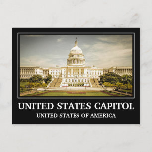 Cartão Postal Vintage United States Capitol