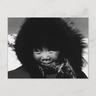 Cartão Postal Vintage USA Alaska eskimo child