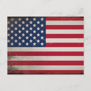 Cartão Postal Vintage USA Flag