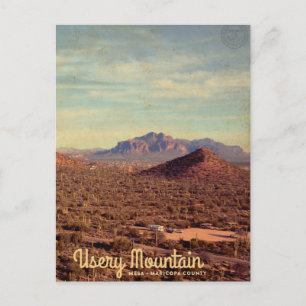 Cartão Postal Vintage Usery Mountain Park Viagem