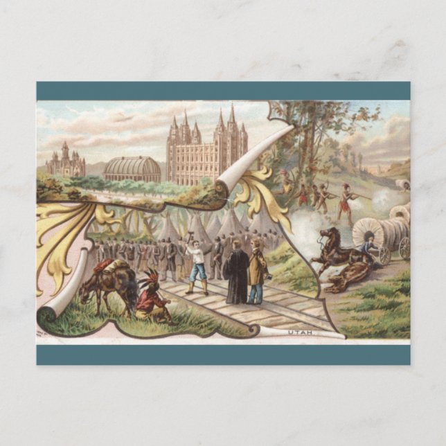 Cartão Postal Vintage Utah (Frente)