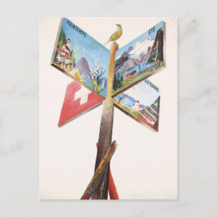 Cartão Postal Vintage Vacin Suiça