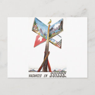 Cartão Postal Vintage Vacin Suiça