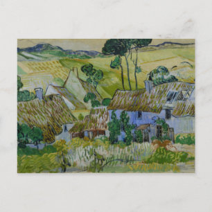 Cartão Postal Vintage Van Gogh Thatch Cottages By A Hill