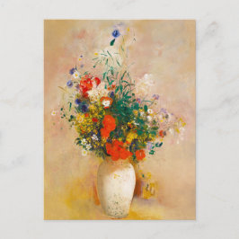 Cartão Postal Vintage Vase of Flowers (1906) por Odilon Redon