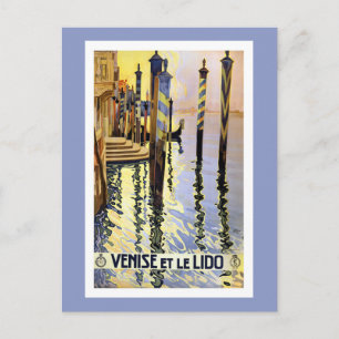 Cartão Postal Vintage Veneice Itália Viagem Postcard