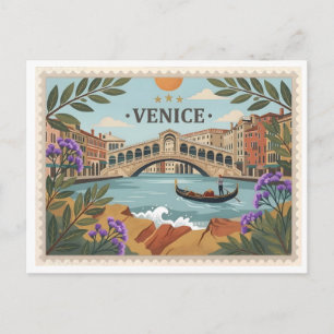 Cartão Postal Vintage Veneza Itália