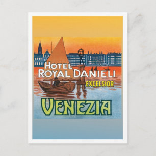 Cartão Postal Vintage Venezia Itália