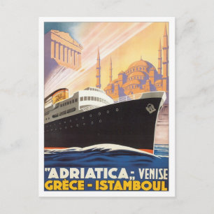 Cartão Postal Vintage Venise Grécia Istambul