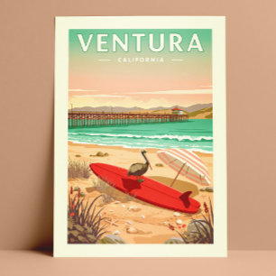 Cartão Postal Vintage Ventura California