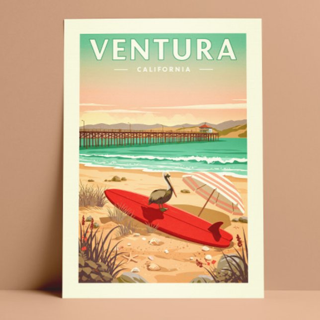 Cartão Postal Vintage Ventura California (Criador carregado)