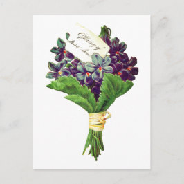 Cartão Postal Vintage Verdadeiros Violetas do Amor
