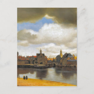 Cartão Postal Vintage Vermeer, vista de Delft